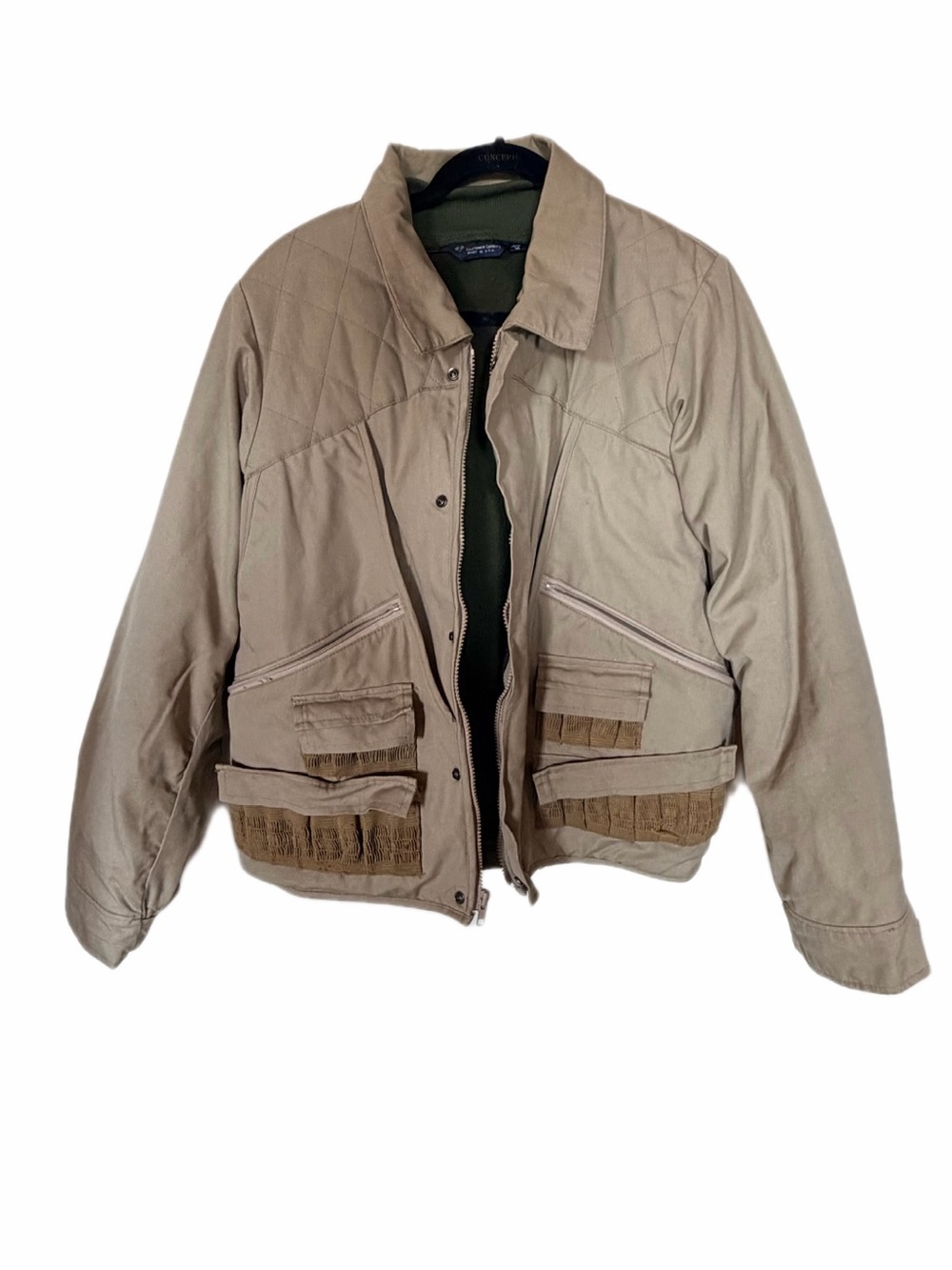 Vintage Colombia hunting fishing jacket tan M